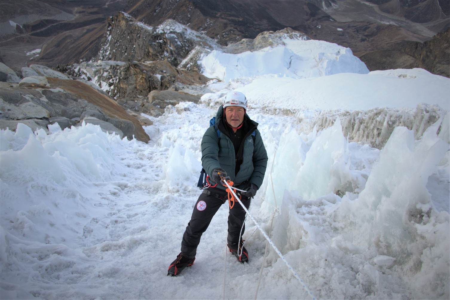 Climbing Lobuche